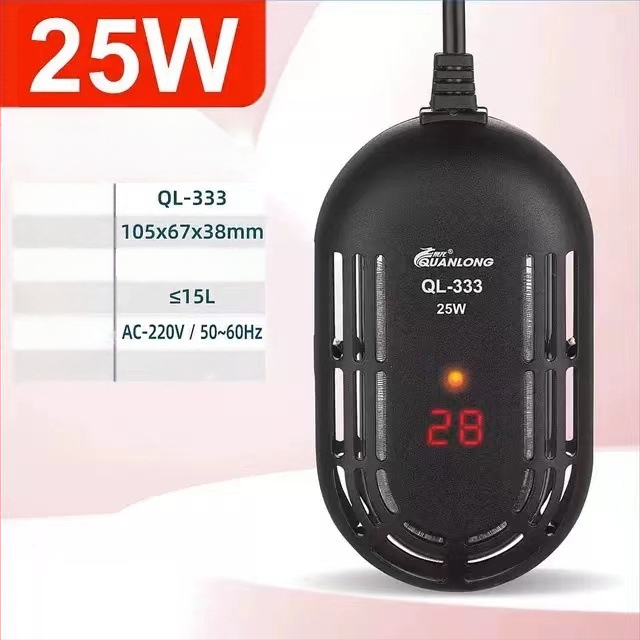 Akvariumo šildymo strypas, automatinis, pastovios temperatūros, mažas mini vėžliukas, šildymo strypas, tropinės žuvys, šviesus jūros vanduo, universalus kvarcinis, atsparus sprogimui.