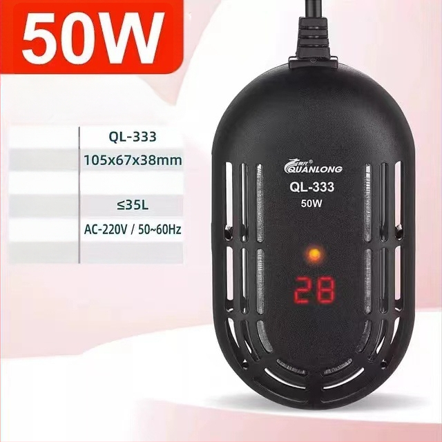 Akvariumo šildymo strypas, automatinis, pastovios temperatūros, mažas mini vėžliukas, šildymo strypas, tropinės žuvys, šviesus jūros vanduo, universalus kvarcinis, atsparus sprogimui.