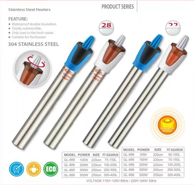 Akvariumo šildymo strypas, automatinis, pastovios temperatūros, mažas mini vėžliukas, šildymo strypas, tropinės žuvys, šviesus jūros vanduo, universalus kvarcinis, atsparus sprogimui.