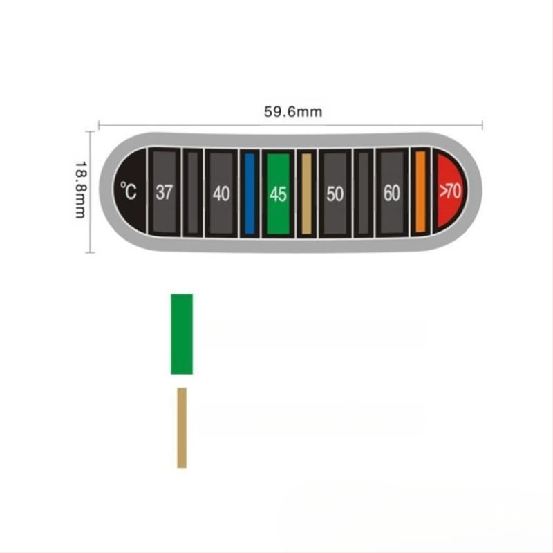 Temperatūras krāsas maiņas displeja uzlīme Temperatūras mērīšanas karte Induktīvās krāsas maiņas uzlīme Termometrs Kafijas kanna Termoskrūze Piena pudele