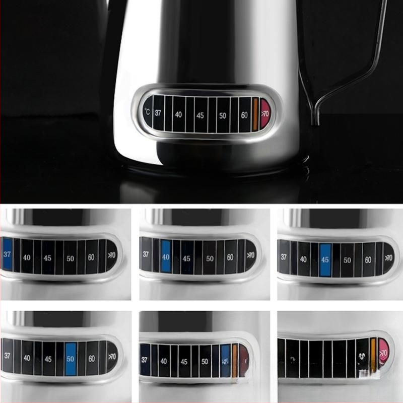 Temperatūras krāsas maiņas displeja uzlīme Temperatūras mērīšanas karte Induktīvās krāsas maiņas uzlīme Termometrs Kafijas kanna Termoskrūze Piena pudele