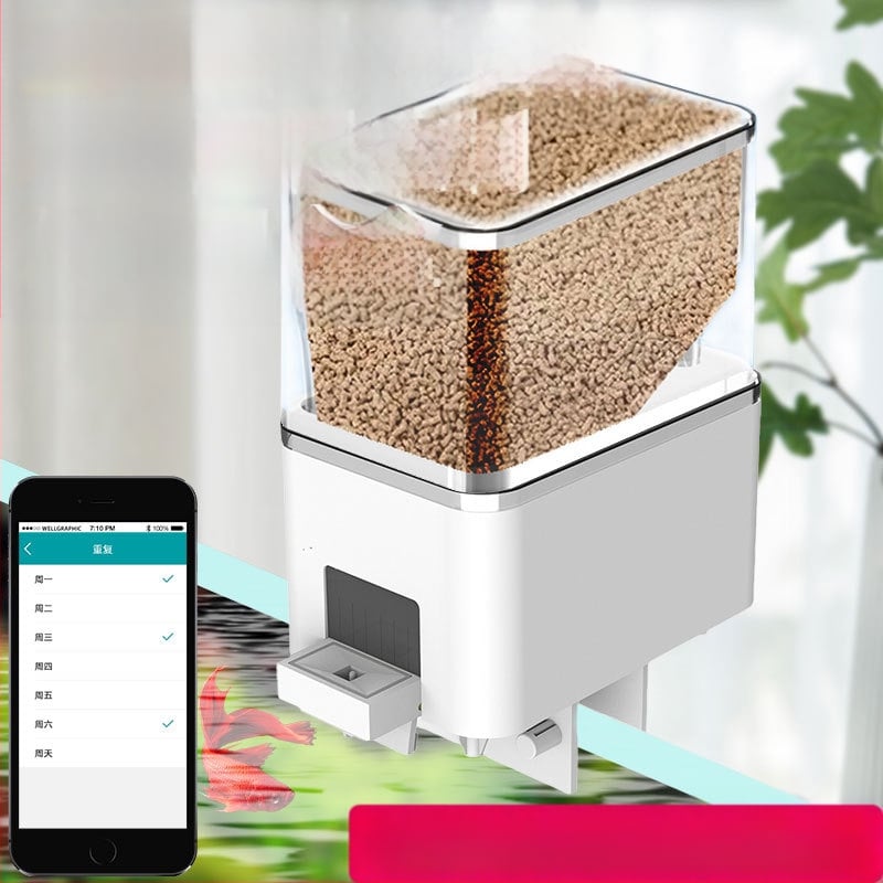 Automaatne kalasöötja guppy väike intelligentne söötmissöötja kalapaak ajastus kalatoit troopilised kalad mini väikesed kalad