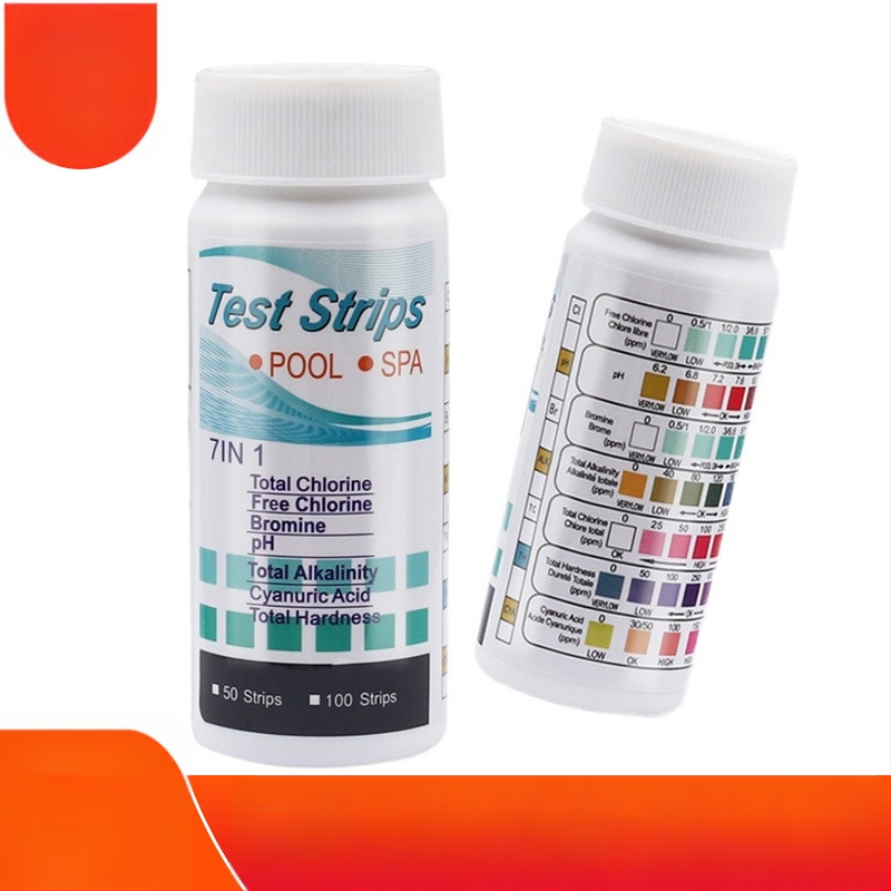 Tiesioginiai gamykliniai pardavimai 7 viename baseino bandymo popierius pH bandymo popierius vandens kokybės bandymo popierius likutinio chloro pH vandens kokybės bandymo juostelė