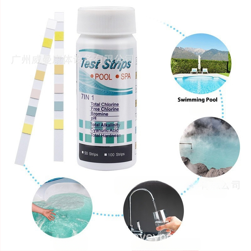 Tiesioginiai gamykliniai pardavimai 7 viename baseino bandymo popierius pH bandymo popierius vandens kokybės bandymo popierius likutinio chloro pH vandens kokybės bandymo juostelė