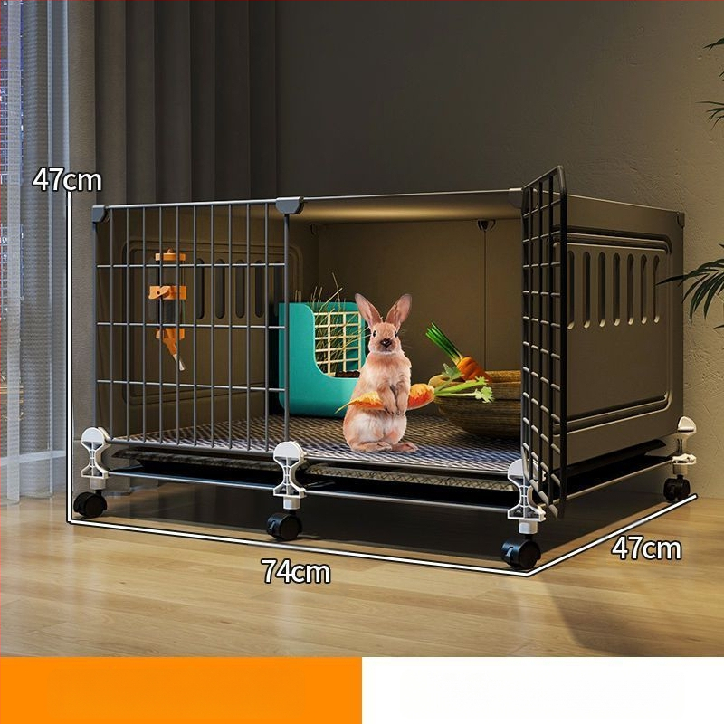 Küülikupuur majapidamiseks, eriti suur, kahekihiline, siseruumides kasutatav spetsiaalne automaatne sõnnikupuhastuspuur, kahekihiline platvorm, väike villa