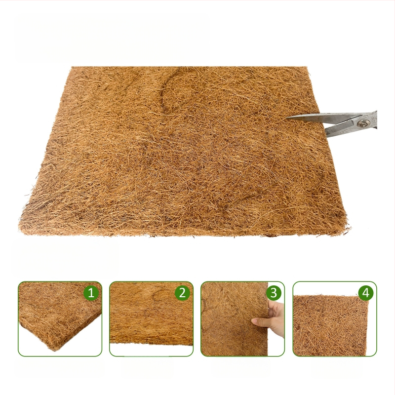 Kokosų palmių šilko augalo kvadratinis vandeniui atsparus antifrizas vištienos lizdas naminių gyvūnėlių lizdas rudas kilimėlis kiaušinių lizdo kilimėlis balandžių gyvūnų pluošto kilimėlis