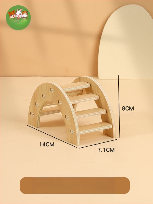 Zelta lāča mazā kāmīša platforma, kāpšanas kāpnes, kāpņu mēbeles, būra piederumi, ainavu rotaļlietas, dzīvības preces
