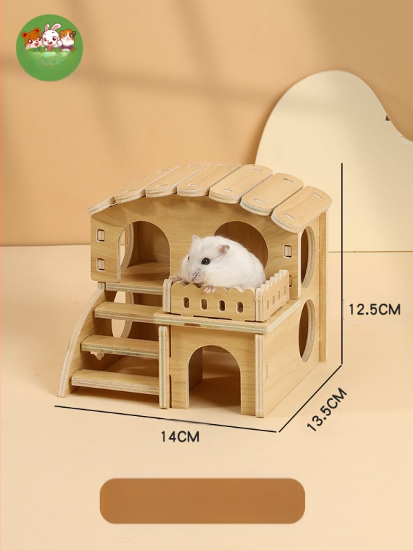 Zelta lāča mazā kāmīša platforma, kāpšanas kāpnes, kāpņu mēbeles, būra piederumi, ainavu rotaļlietas, dzīvības preces