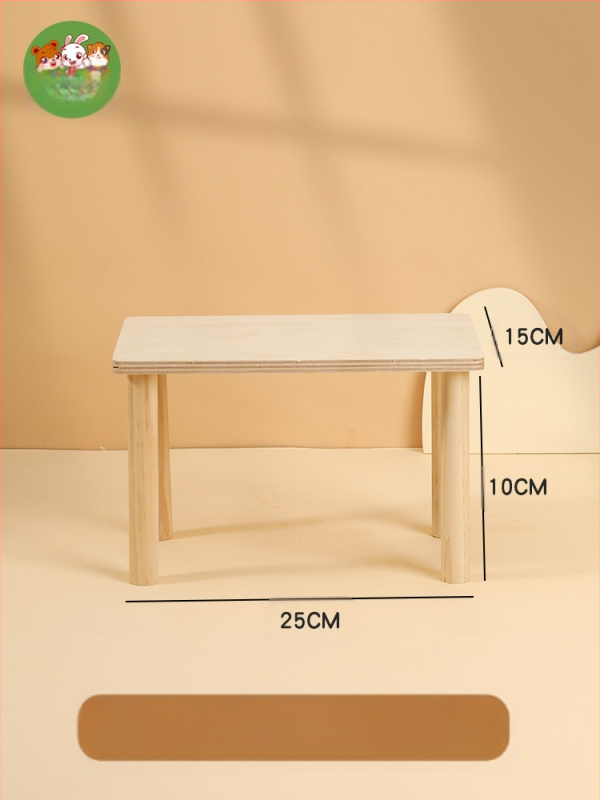 Zelta lāča mazā kāmīša platforma, kāpšanas kāpnes, kāpņu mēbeles, būra piederumi, ainavu rotaļlietas, dzīvības preces