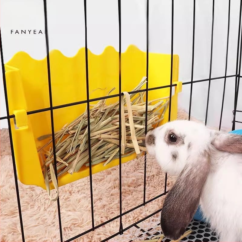 Besplatna dostava/10Y Zdjela za hranu za kućne ljubimce/Zec A144 - Hranilica za travu s ugrađenom posudom za hranu za zamorce