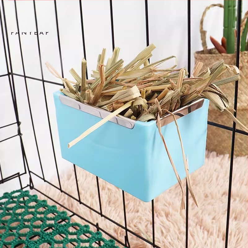 Besplatna dostava/10Y Zdjela za hranu za kućne ljubimce/Zec A144 - Hranilica za travu s ugrađenom posudom za hranu za zamorce