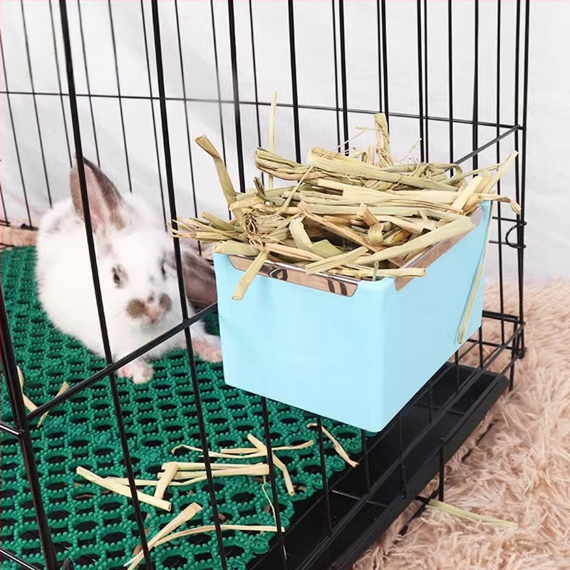 Besplatna dostava/10Y Zdjela za hranu za kućne ljubimce/Zec A144 - Hranilica za travu s ugrađenom posudom za hranu za zamorce