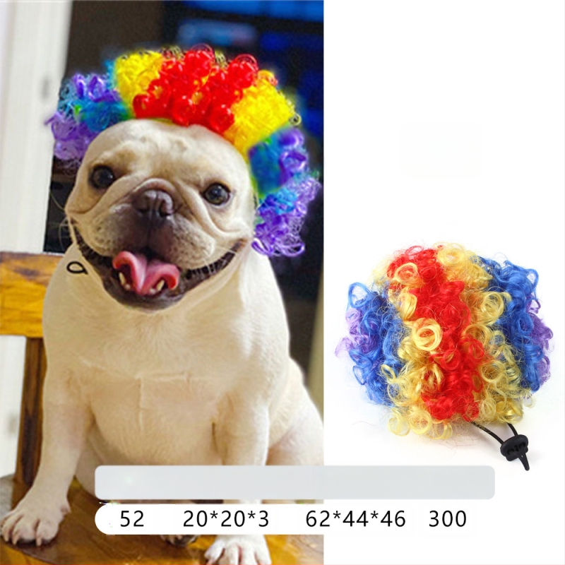 Naminio gyvūnėlio perukas, šuns, katės, tvarkingi kirpčiukai, sprogstamoji galva, meškiuko suknelė, juokingi šventiniai reikmenys