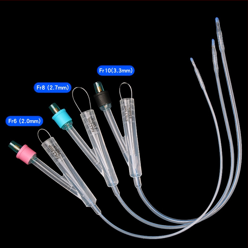 Eldobható kisállat katéter, dupla lumenű szilikon katéter kutyáknak, árnyékgolyós zacskóval, kutyapisilő zacskó