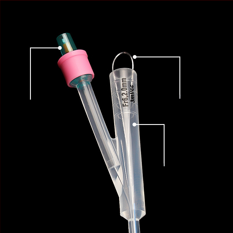 Eldobható kisállat katéter, dupla lumenű szilikon katéter kutyáknak, árnyékgolyós zacskóval, kutyapisilő zacskó