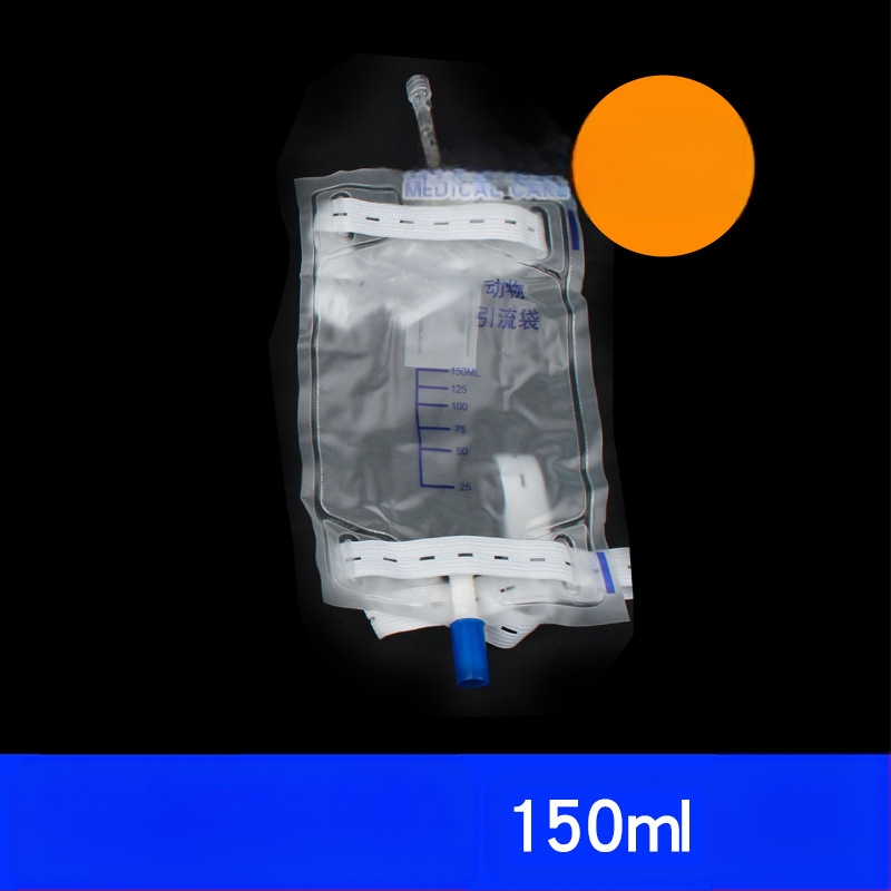 Eldobható kisállat katéter, dupla lumenű szilikon katéter kutyáknak, árnyékgolyós zacskóval, kutyapisilő zacskó