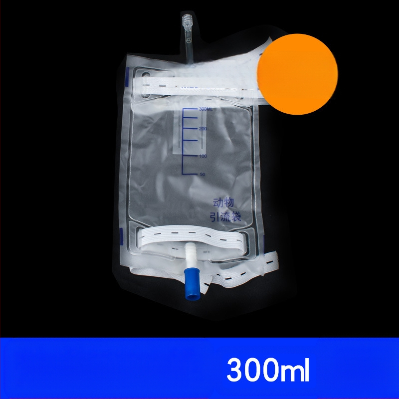 Eldobható kisállat katéter, dupla lumenű szilikon katéter kutyáknak, árnyékgolyós zacskóval, kutyapisilő zacskó