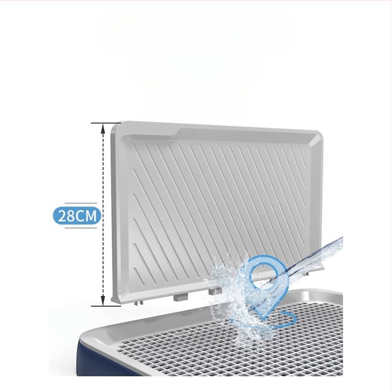 Šunų tualetas, didelis, plokščias, vidutinio ir mažo dydžio šunims, ypač didelis šlapimo padėklas, smėlio dubuo, specialus augintinių išmatoms, su sienele šuniui