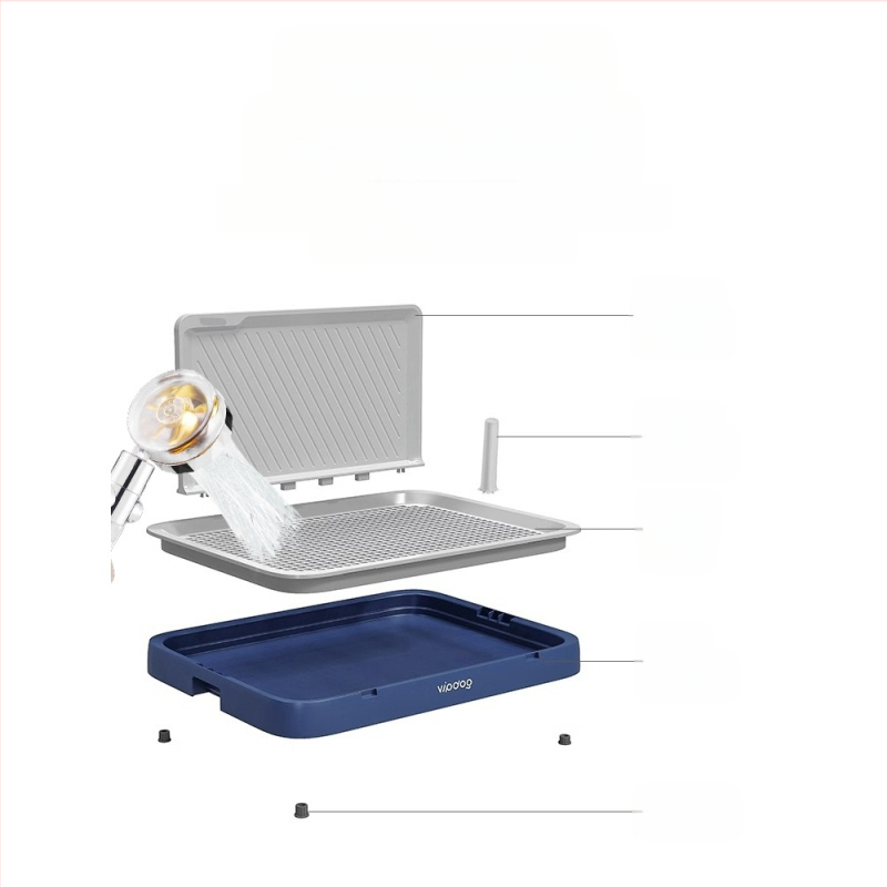 Šunų tualetas, didelis, plokščias, vidutinio ir mažo dydžio šunims, ypač didelis šlapimo padėklas, smėlio dubuo, specialus augintinių išmatoms, su sienele šuniui