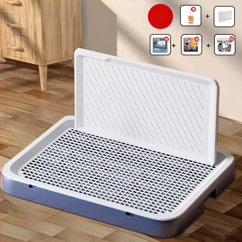 Šunų tualetas, didelis, plokščias, vidutinio ir mažo dydžio šunims, ypač didelis šlapimo padėklas, smėlio dubuo, specialus augintinių išmatoms, su sienele šuniui