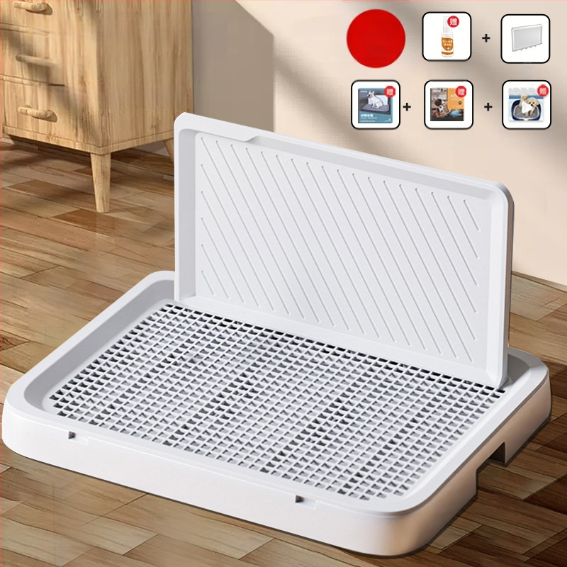 Šunų tualetas, didelis, plokščias, vidutinio ir mažo dydžio šunims, ypač didelis šlapimo padėklas, smėlio dubuo, specialus augintinių išmatoms, su sienele šuniui