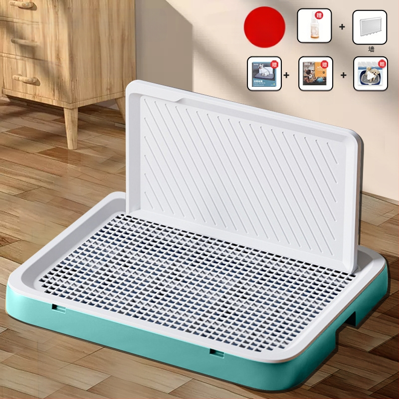 Šunų tualetas, didelis, plokščias, vidutinio ir mažo dydžio šunims, ypač didelis šlapimo padėklas, smėlio dubuo, specialus augintinių išmatoms, su sienele šuniui