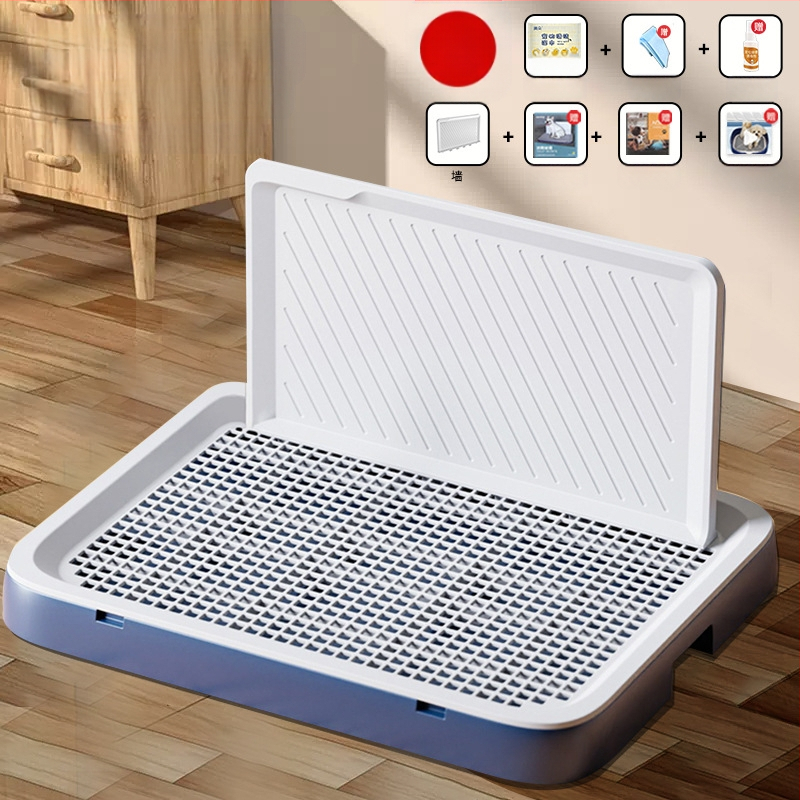 Šunų tualetas, didelis, plokščias, vidutinio ir mažo dydžio šunims, ypač didelis šlapimo padėklas, smėlio dubuo, specialus augintinių išmatoms, su sienele šuniui