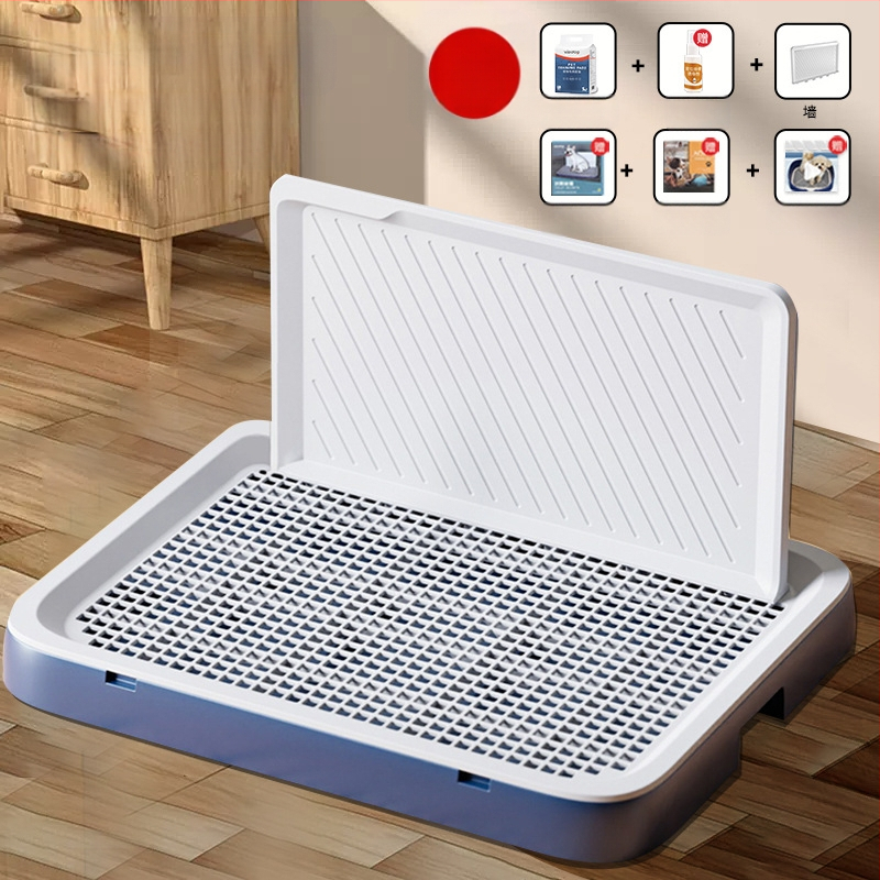 Šunų tualetas, didelis, plokščias, vidutinio ir mažo dydžio šunims, ypač didelis šlapimo padėklas, smėlio dubuo, specialus augintinių išmatoms, su sienele šuniui