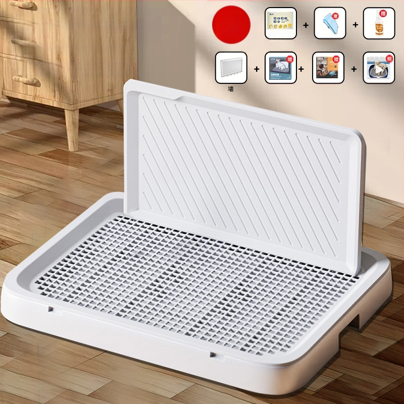 Šunų tualetas, didelis, plokščias, vidutinio ir mažo dydžio šunims, ypač didelis šlapimo padėklas, smėlio dubuo, specialus augintinių išmatoms, su sienele šuniui