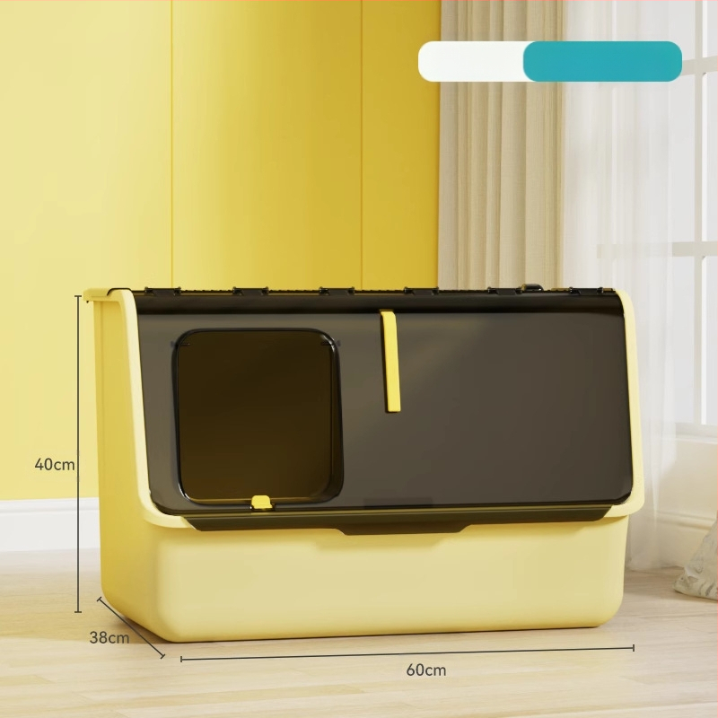 Shouai extra nagy, teljesen zárt macskavécé, macskák be- és kijuttatása bábmacskáknak, alomgátló, nyitott macskaalomtál