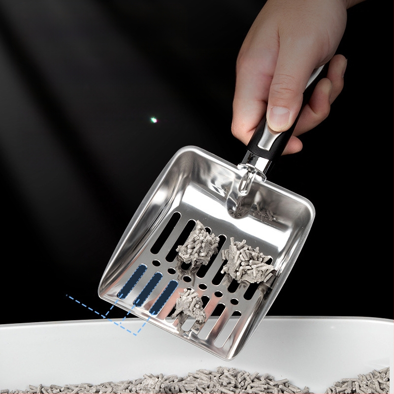 Tarpvalstybinis kačių kraiko kastuvas kačių kastuvas nerūdijančio plieno kačių kastuvas kačių kraiko dezodorantų valymo įrankiai gamyklos didmeninė prekyba naminių gyvūnėlių reikmenimis