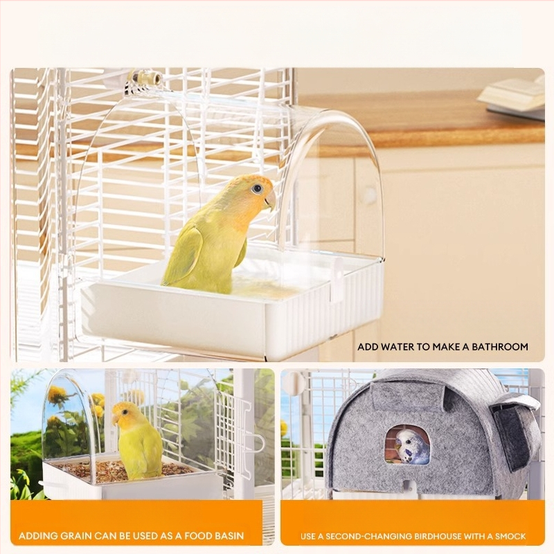 „Buka Star“ papūgos vonios didelė dėžutė, „Xuanfeng“ vonios reikmenys, tigro odos žaislas, varnėnų paukščių narvelio priedai