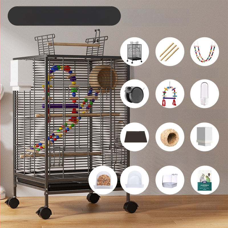 Paukščių narvelis Naujo stiliaus kryžius Šilkinis Buitinis Papūgos Tigro Odos Bijūnas Xuan Feng Varnėnas Gyvas Paukštis Maža Saulė Speciali Didelė Vila