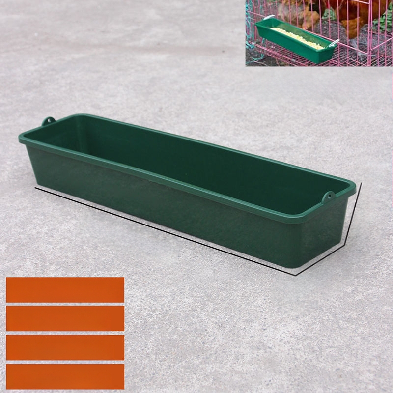 Hrănitoare suspendată pentru pui, jgheab dreptunghiular pentru pui și rațe, jgheab pentru hrana puilor