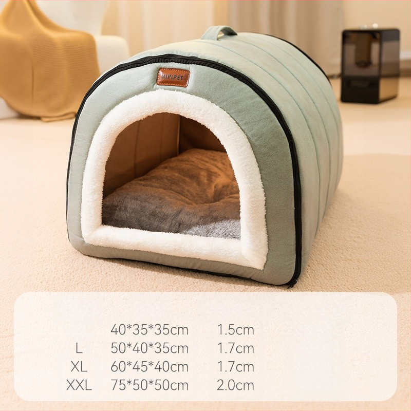 Kennel Four Seasons univerzalni uklonjivi i perivi zimski topli krevet za pse, tip kućice, zimska kućica za pse, mačje gnijezdo, oprema za male pse.