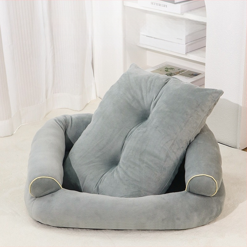 Универсален диван за кучета Four Seasons, отделно легло за домашни любимци, меко и удобно котешко гнездо, U-образно триизмерно плюшено кучешко възглавничка