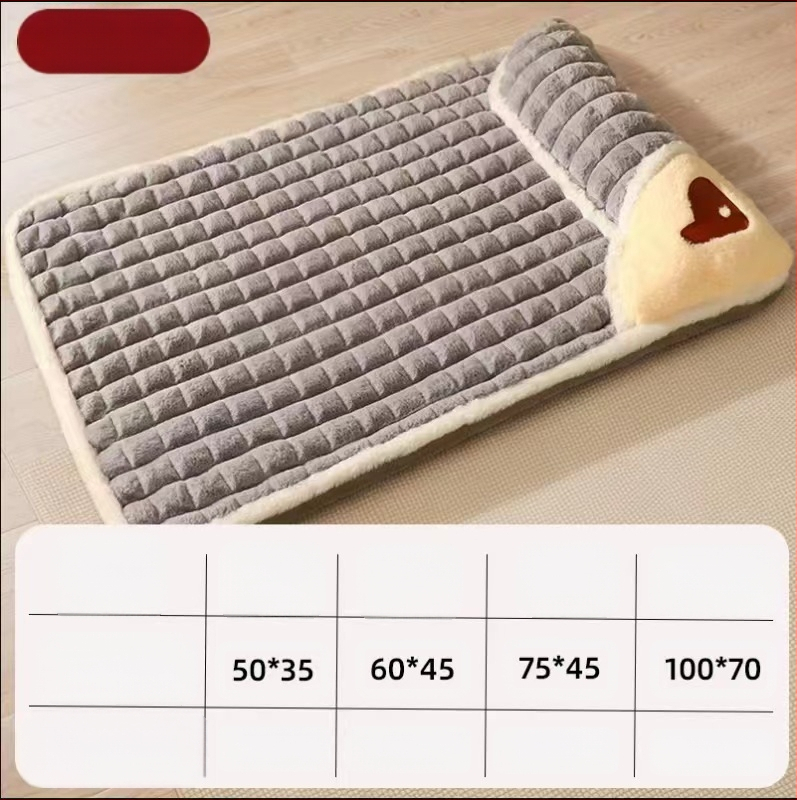 Kutya- és macskaszőnyeg alváshoz, kivehető és mosható kennelszőnyeg, négy évszakos univerzális kisállatágy, meleg téli macskaszőnyeg