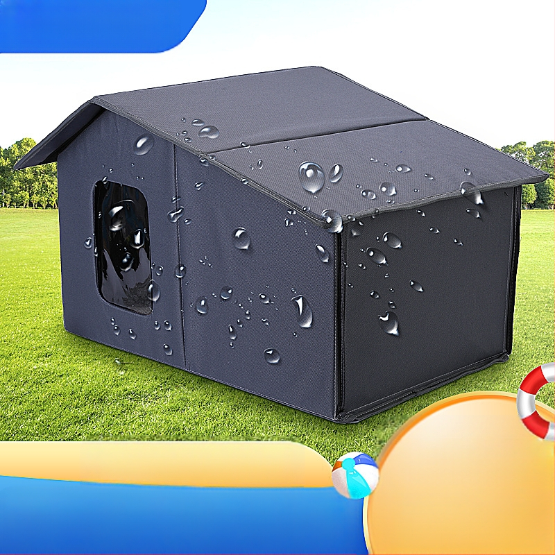 Gyárilag szállított kültéri kóbor macska kennel kutyaház Vízálló, meleg Four Seasons univerzális, kivehető, tisztítható, kényelmes tárolás