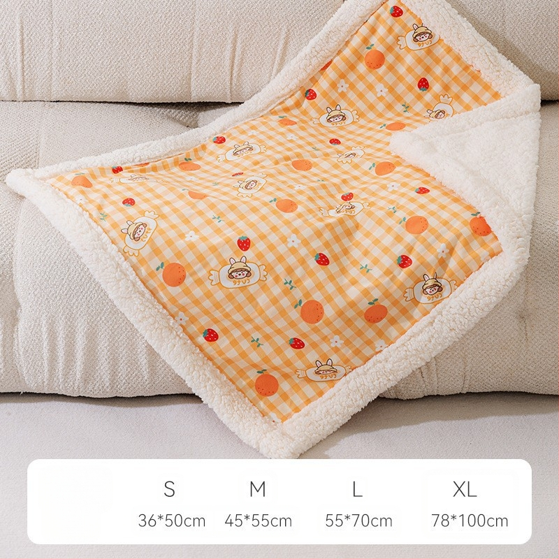 Deka za kućne ljubimce u stilu, jednobojna, topla deka za mačke, zadebljana flanelska prostirka za spavanje pasa