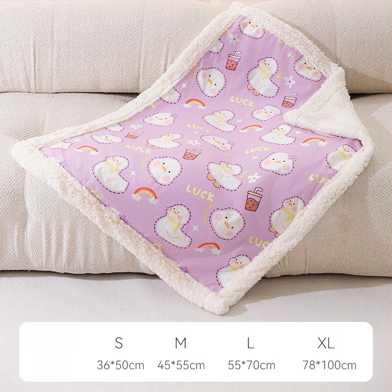 Deka za kućne ljubimce u stilu, jednobojna, topla deka za mačke, zadebljana flanelska prostirka za spavanje pasa