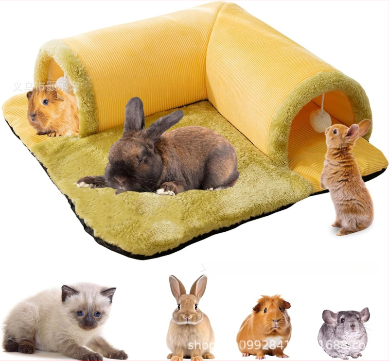 Cuib de pisică, cuib de hamster, cuib de porc de Guineea, sac de miere pentru hamster, Cyrus Dutch Pigs, cuib de evitare în formă de L, tunel de joc pentru iepuri