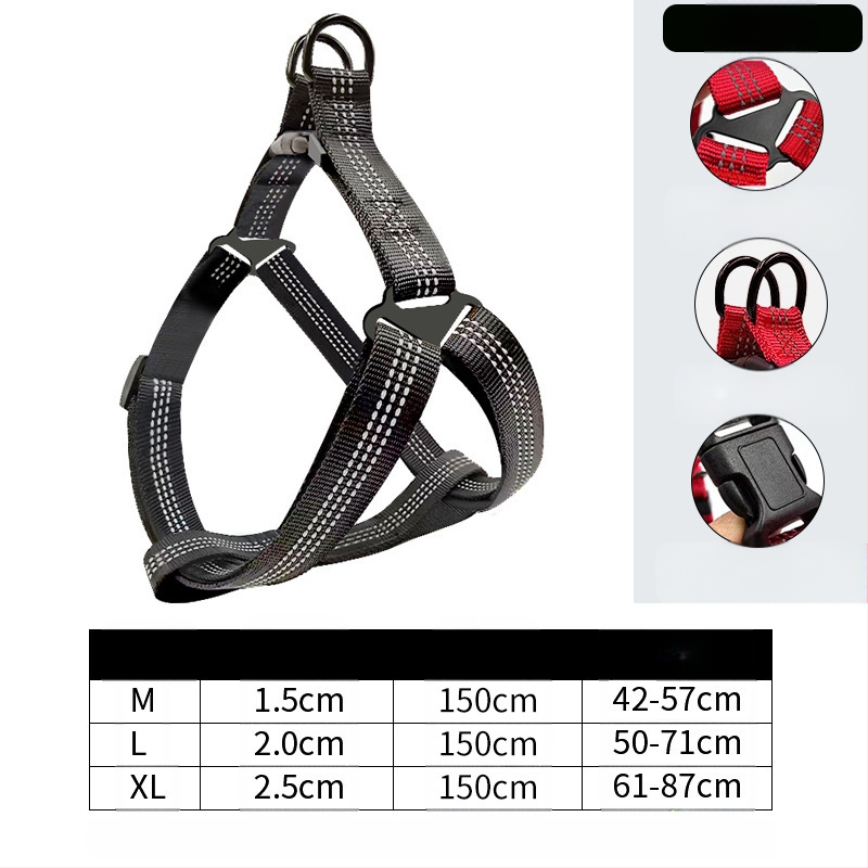 Naujas šunų pavadėlis be rankų vidutinio dydžio šuniui, skirtas krūtinės ir nugaros reikmenims, skirtas augintinių vedžiojimo virvei, skirtas urmu.