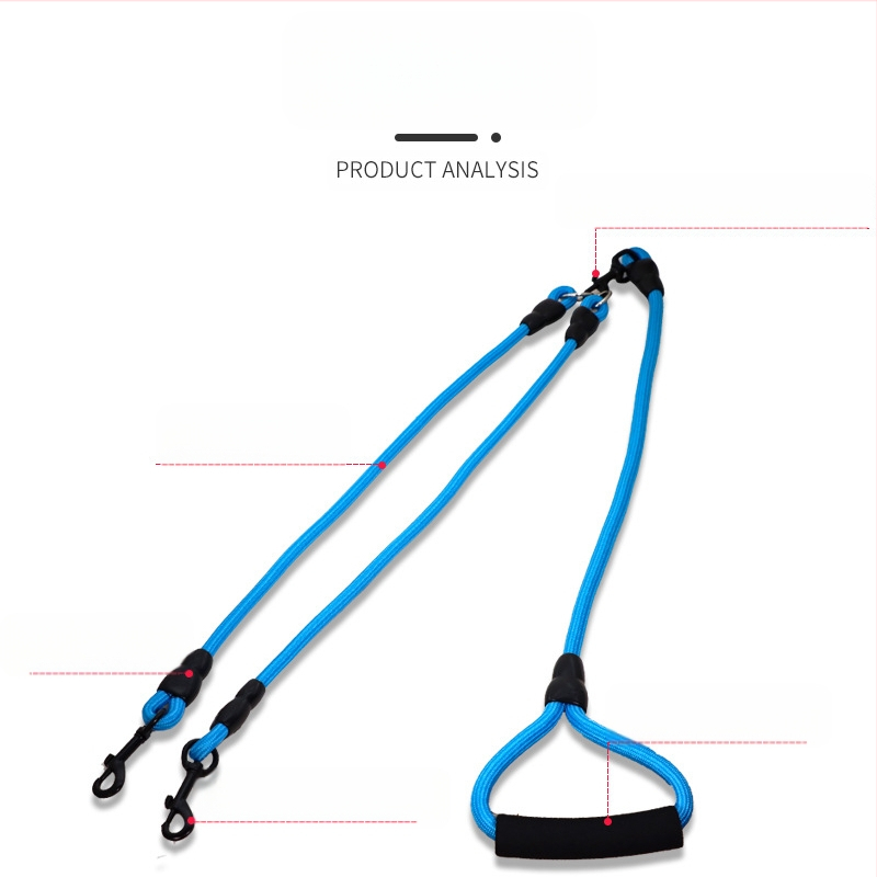 Eemaldatav kahe koera ühe lohistamisega kahe jalutusrihmaga kahepealine koera jalutusrihm koerakett kaisukaru kuldne retriiver väikestele suurtele koertele mõeldud tarvikud