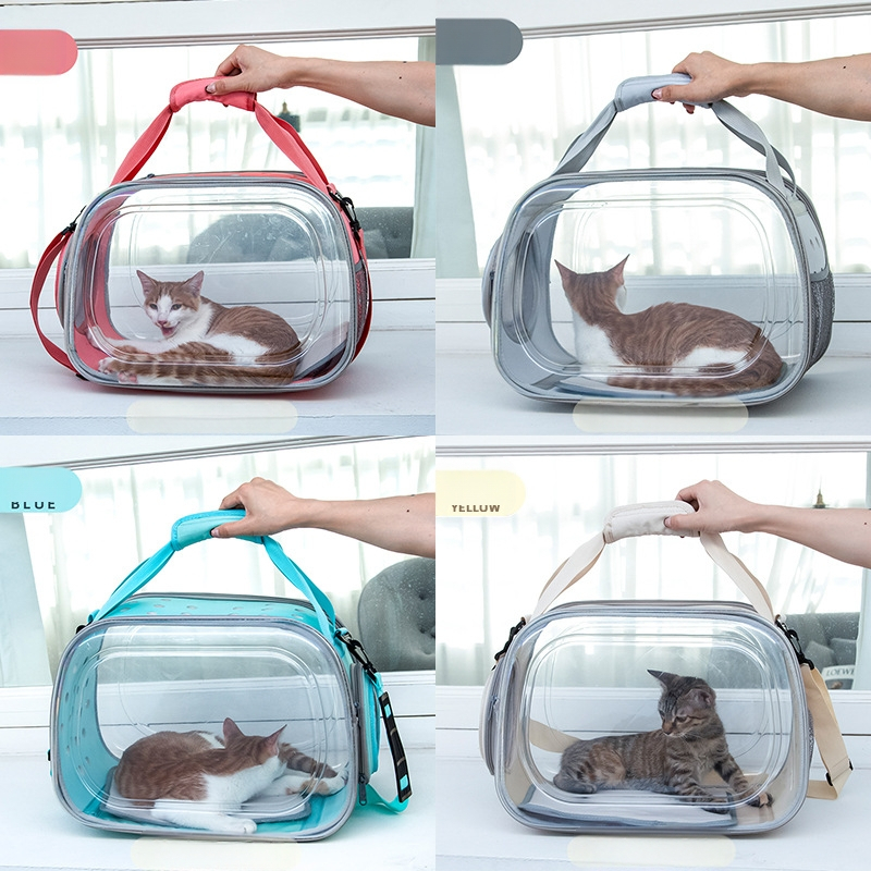 Kassikott lemmiklooma seljakott kassile ja koerale läbipaistev kokkupandav reisikott läbipaistev hingav kassikott