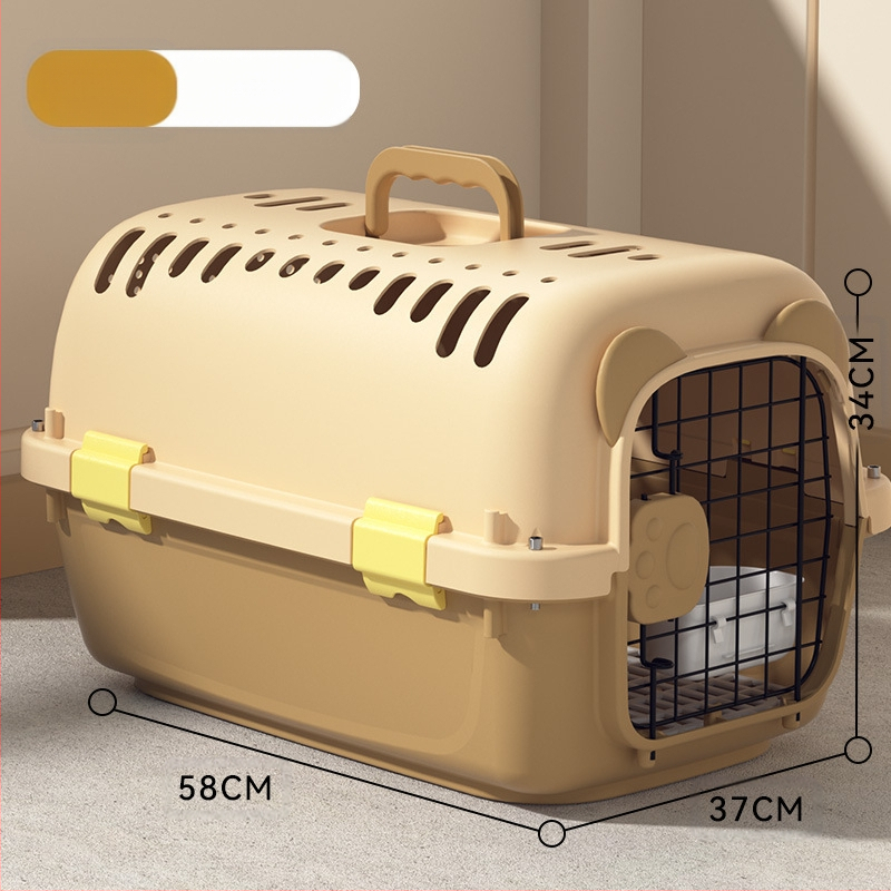 Jednostavna crna osnovna kutija za zrak United Airlinesa s velikim prostorom za prozračivanje, kutija za mačke i pse, veleprodaja opreme za kućne ljubimce