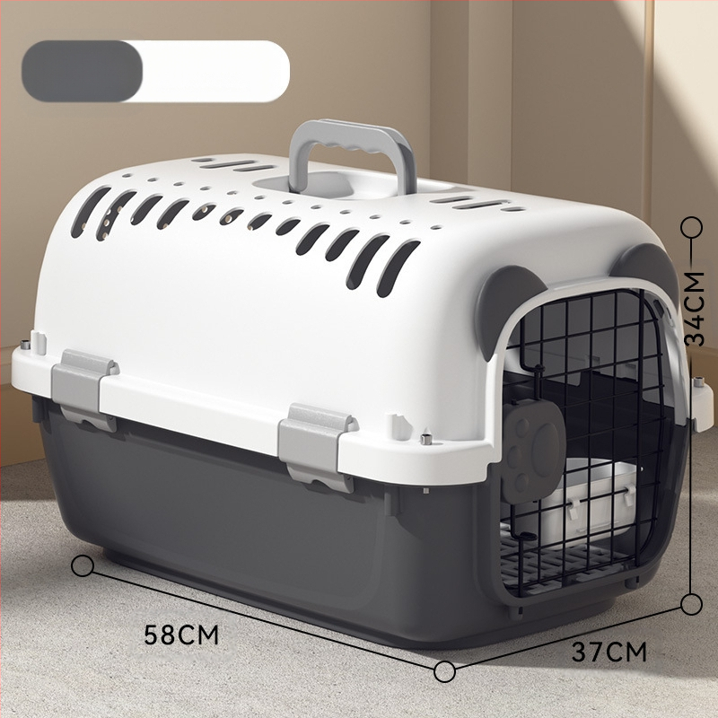 Jednostavna crna osnovna kutija za zrak United Airlinesa s velikim prostorom za prozračivanje, kutija za mačke i pse, veleprodaja opreme za kućne ljubimce