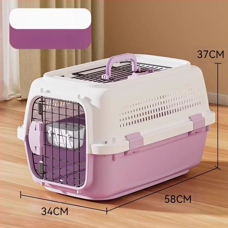 Jednostavna crna osnovna kutija za zrak United Airlinesa s velikim prostorom za prozračivanje, kutija za mačke i pse, veleprodaja opreme za kućne ljubimce