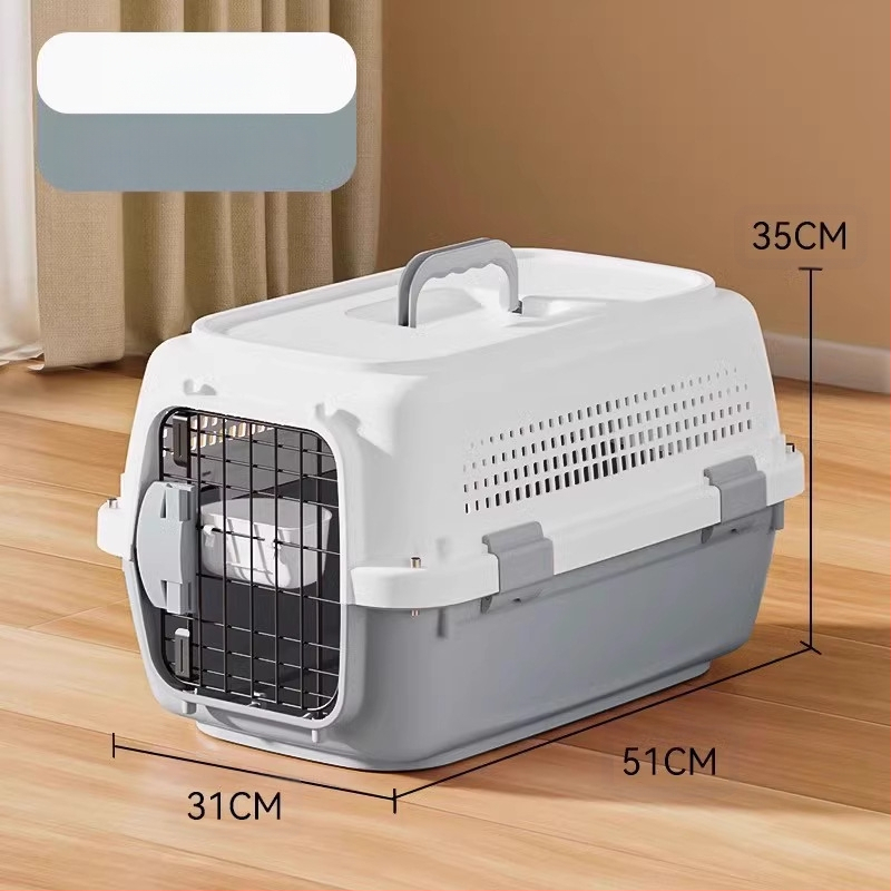 Jednostavna crna osnovna kutija za zrak United Airlinesa s velikim prostorom za prozračivanje, kutija za mačke i pse, veleprodaja opreme za kućne ljubimce