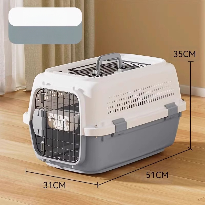 Jednostavna crna osnovna kutija za zrak United Airlinesa s velikim prostorom za prozračivanje, kutija za mačke i pse, veleprodaja opreme za kućne ljubimce