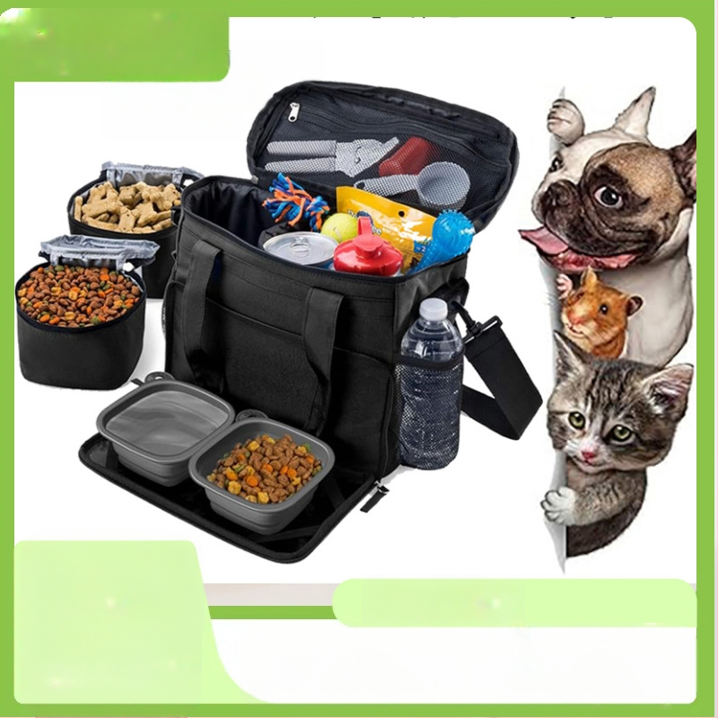 Határokon átnyúló kutyatáska, kültéri hordozható ételtároló vödör, kültéri macska- és kutyakellékek, tárolótáska, uzsonnás táska